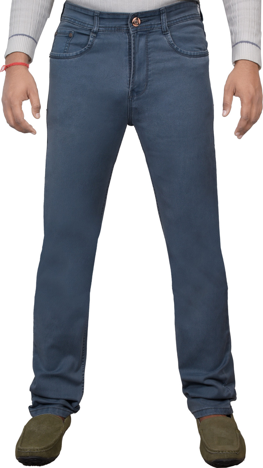 Image of PLOUNGE Men Regular High Rise Black Jeans