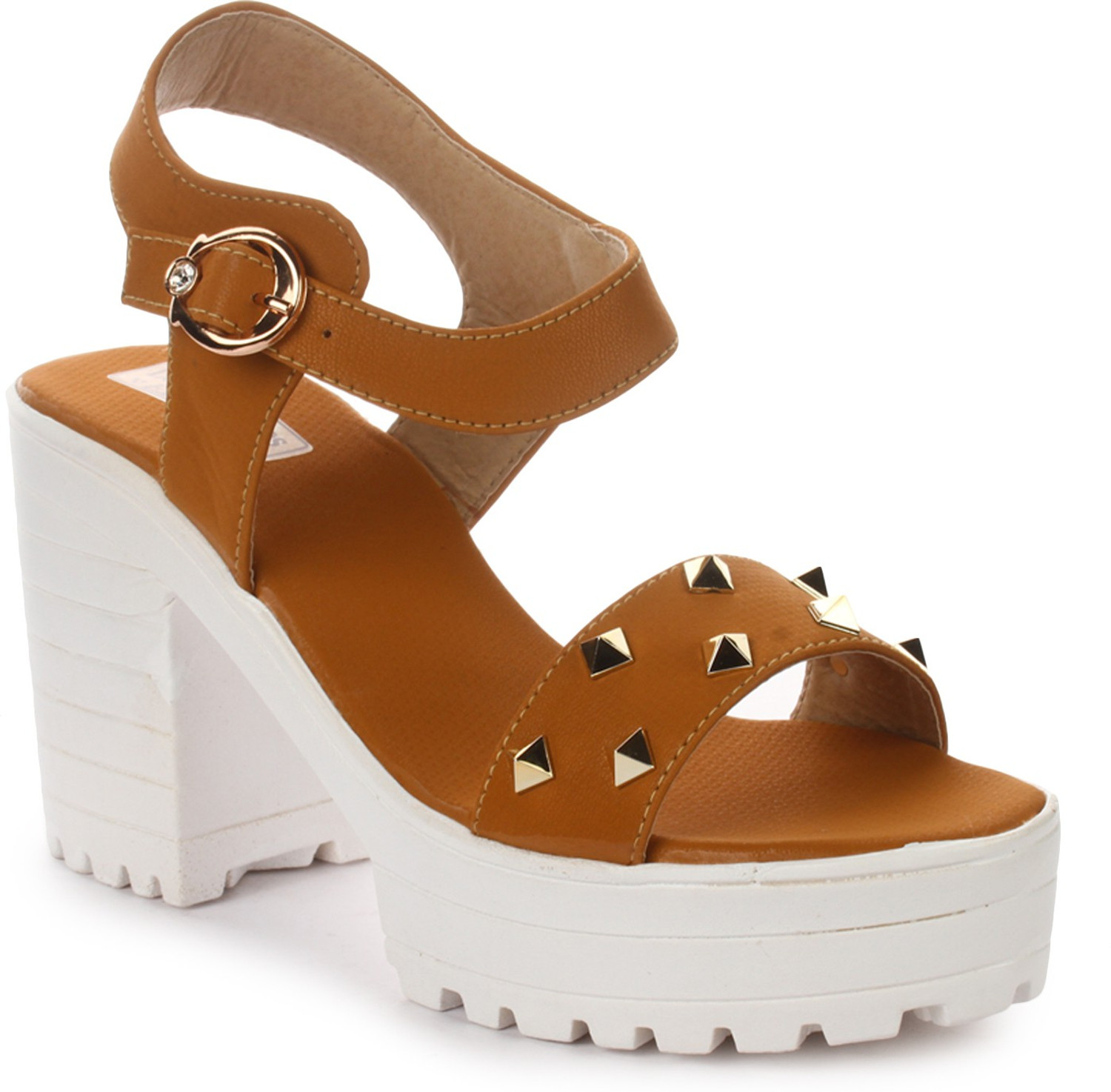 Image of London Steps Women Heels Sandal (Brown, 6)