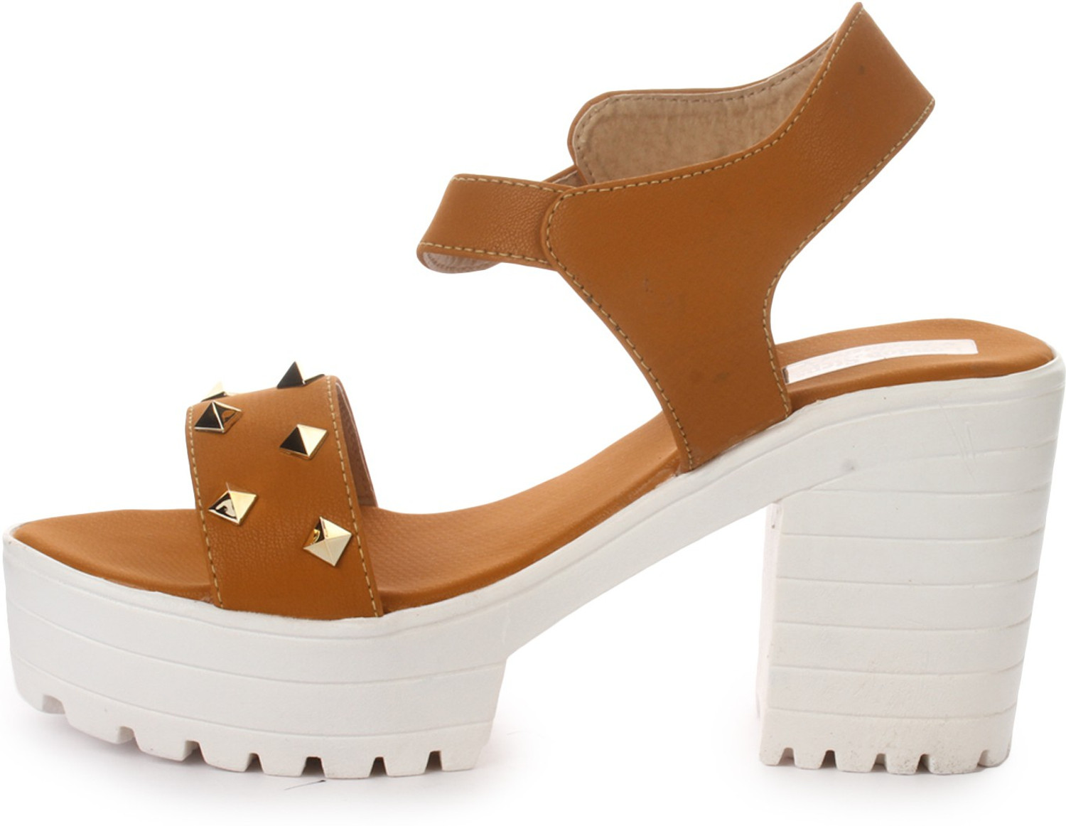 Image of London Steps Women Heels Sandal (Brown, 6)