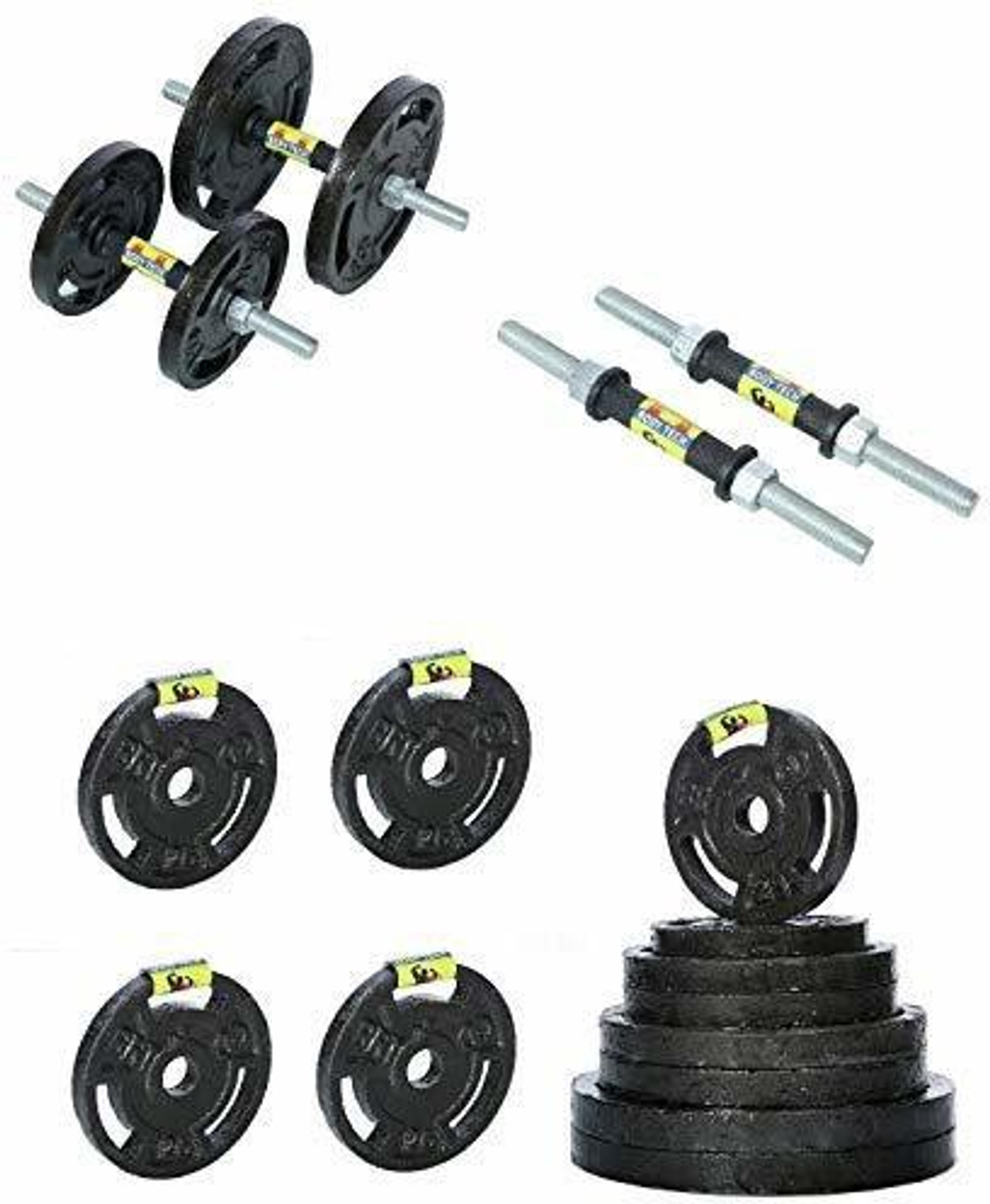 Image of RIO PORT 50 kg 50kg Cast Iron Adjustable Home Gym Set Home Gym Combo