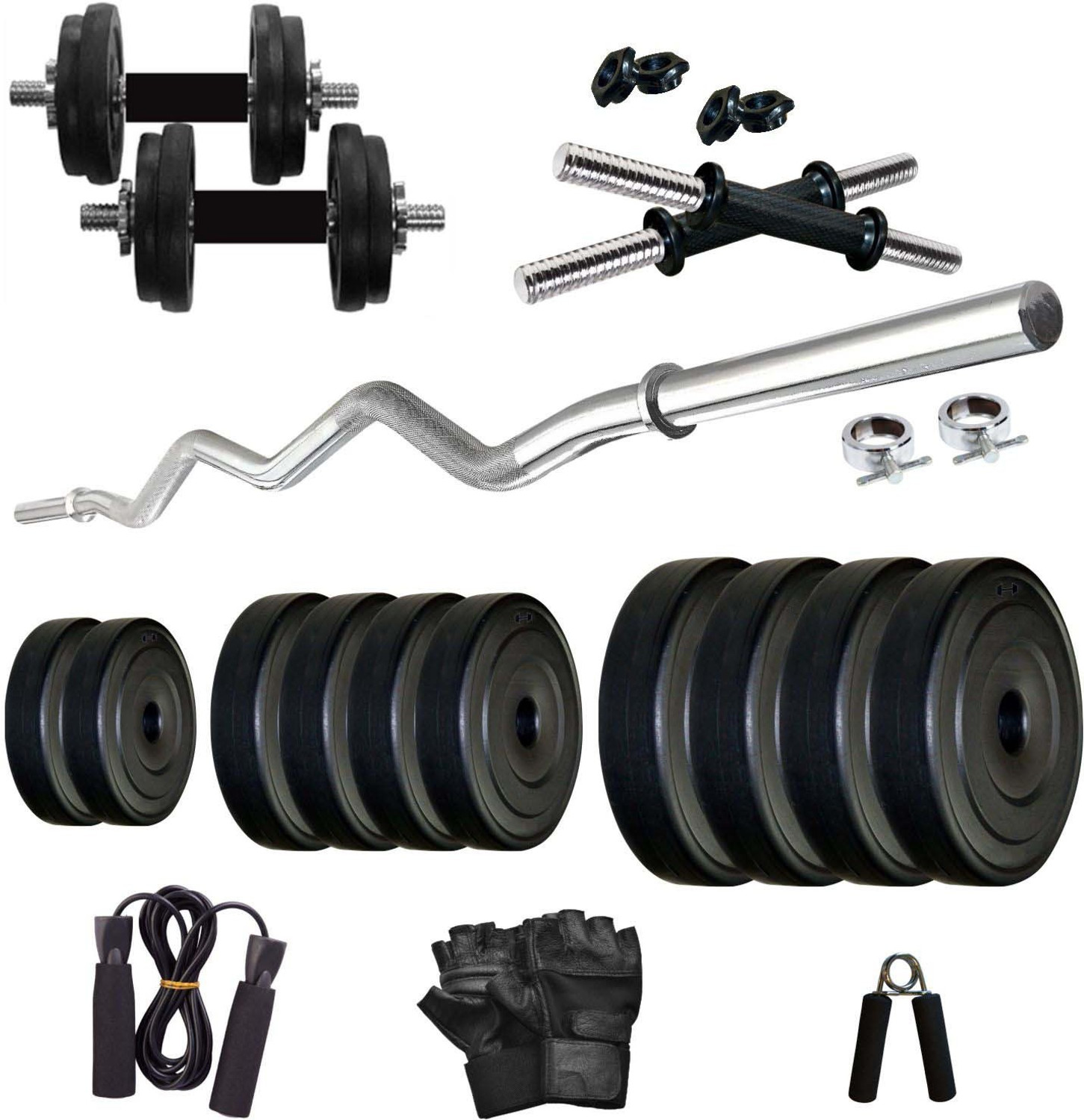 Image of KRX 38 kg PVC COMBO 3 WB Home Gym Combo