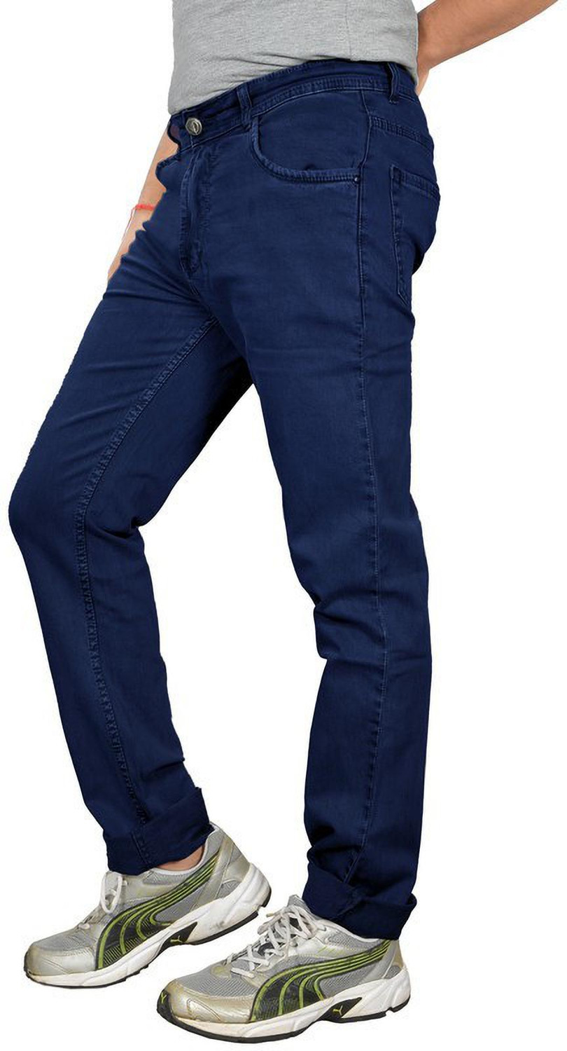 Image of PLOUNGE Men Regular Mid Rise Blue Jeans