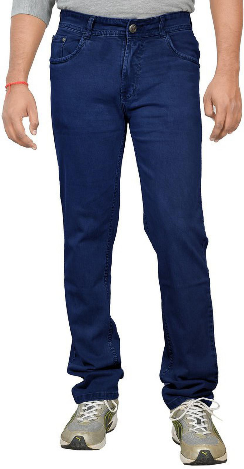 Image of PLOUNGE Men Regular Mid Rise Blue Jeans