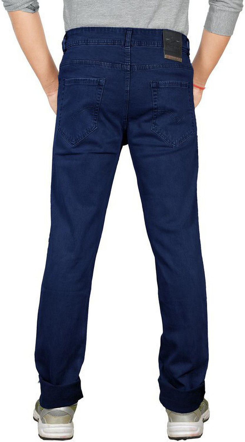 Image of PLOUNGE Men Regular Mid Rise Blue Jeans