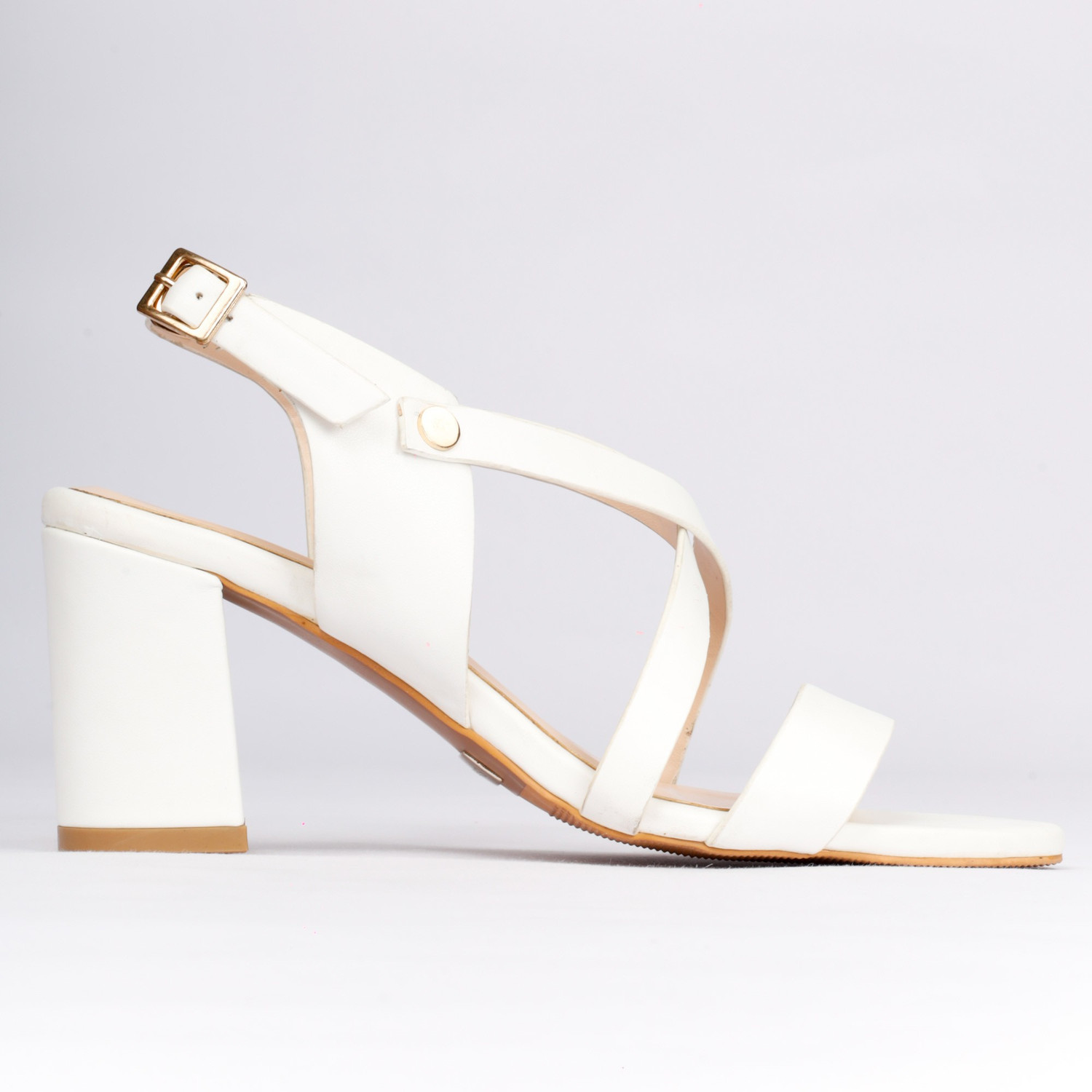 Image of Stelatoes Women Heels Sandal (White , 4)