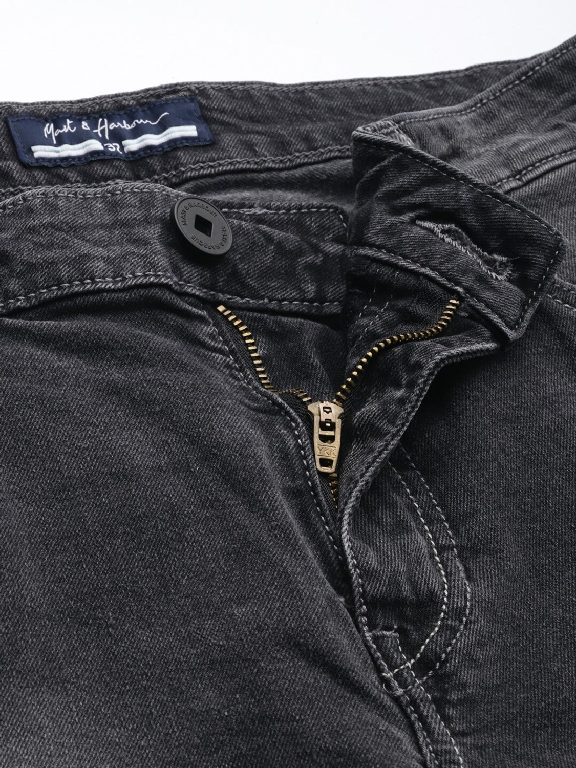 Image of Mast & Harbour Men Skinny Mid Rise Black Jeans