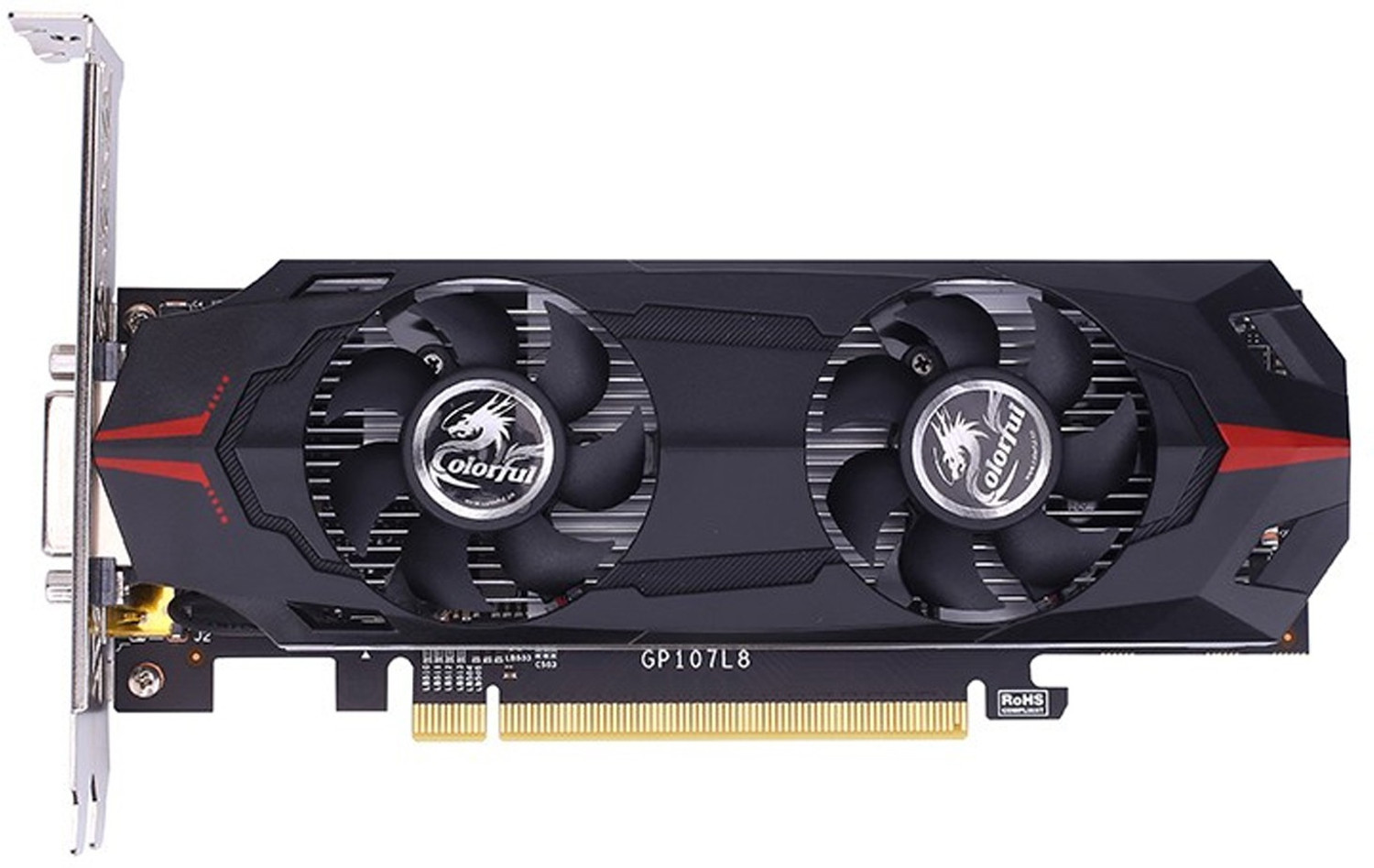 Image of Colorful GeForce GTX 1050Ti 4G-V GDDR5 4 GB NVIDIA Chipset 128 bit 1290 MHz Graphics Card (Black)