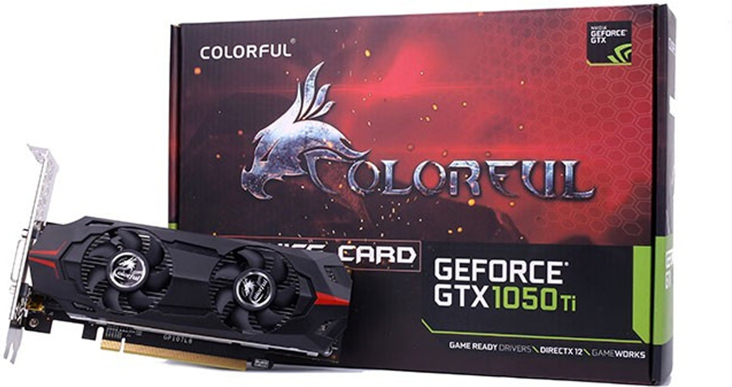 Image of Colorful GeForce GTX 1050Ti 4G-V GDDR5 4 GB NVIDIA Chipset 128 bit 1290 MHz Graphics Card (Black)