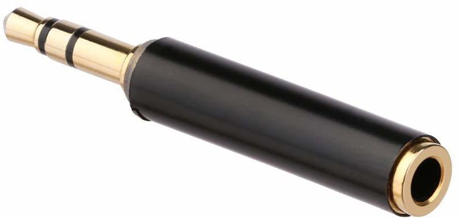 SYMFONIA Black 3.5mm 3-Pole to 4-Pole Audio Adapter - Image 1