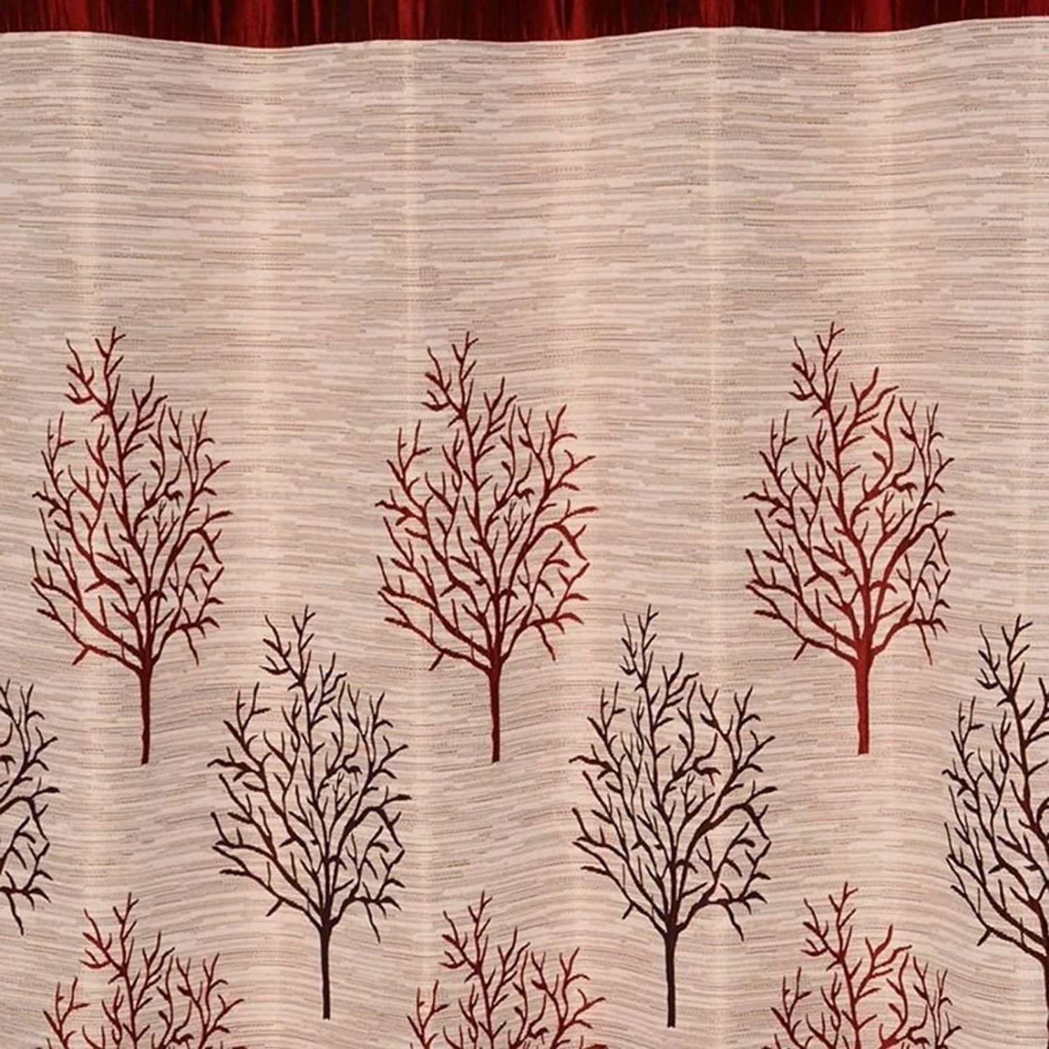 Image of Kraftiq Homes 274 cm (9 ft) Long Door Jacquard Room Darkening Curtain (Pack Of 2) (Maroon, Embroidered)