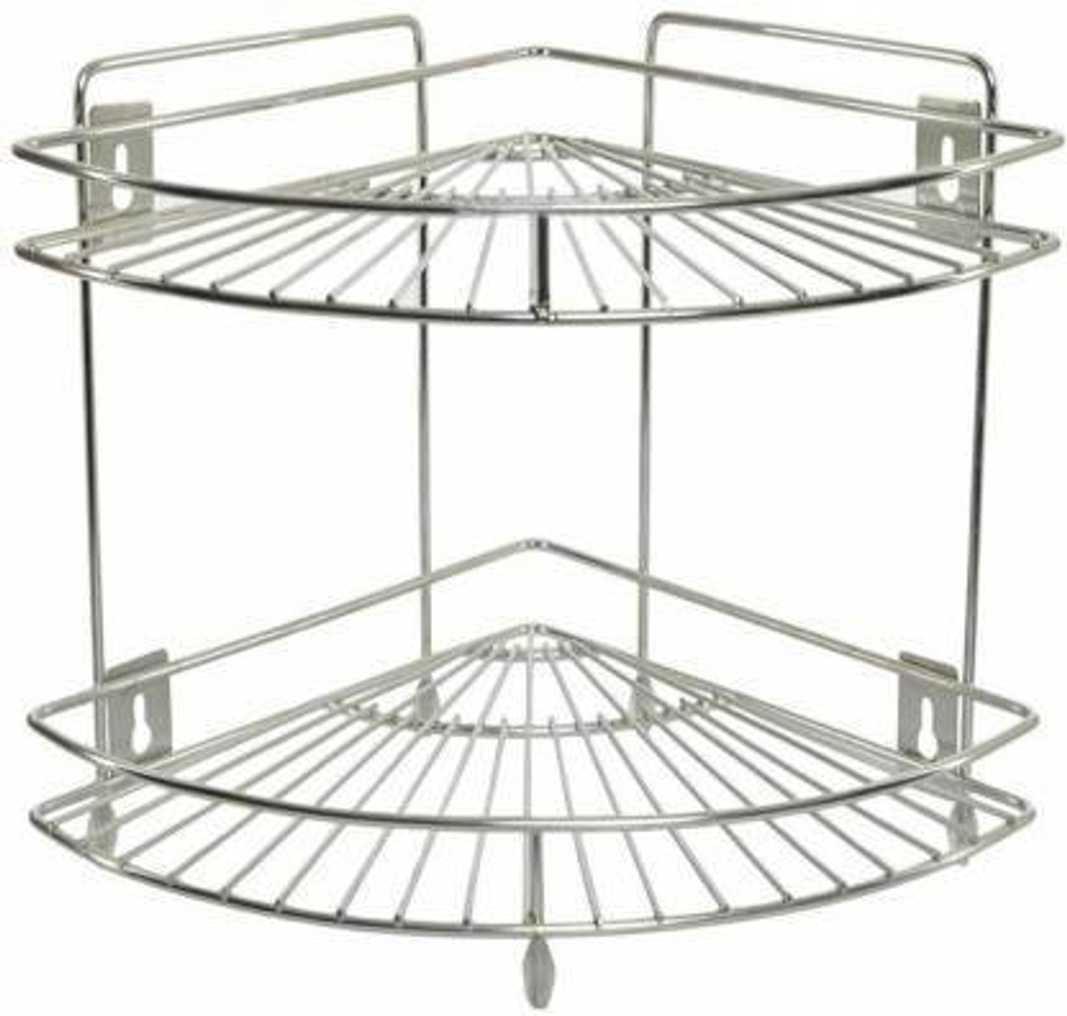 Image of Dhruvmagic Utensil Kitchen Rack 3 -Tier Stainless Steel Kitchen Plate Dish Corner Shelf Stand Utensils Storage Steel