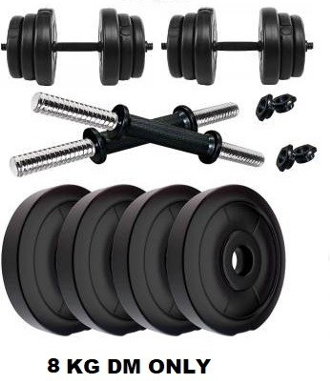 Image of BAPTIZO fitness 8 KG PVC Dumbbell Set Adjustable Dumbbell (8 kg)