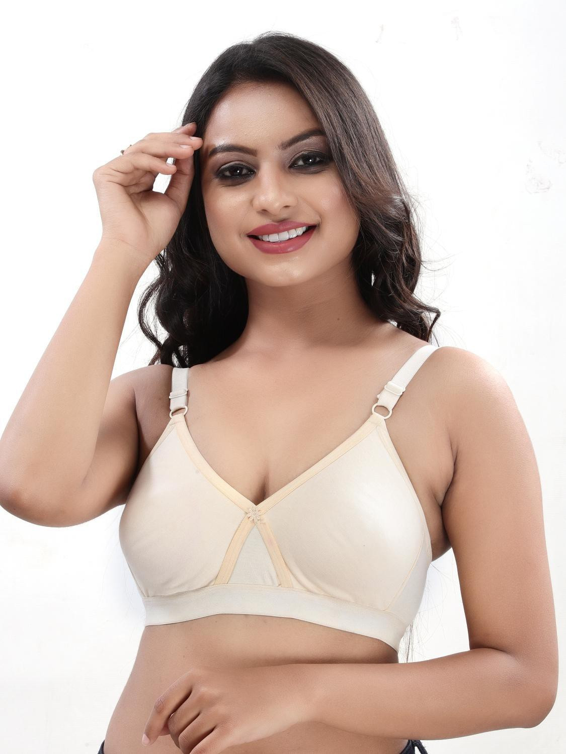 Image of Fabme Women Full Coverage Non Padded Bra (Pink)
