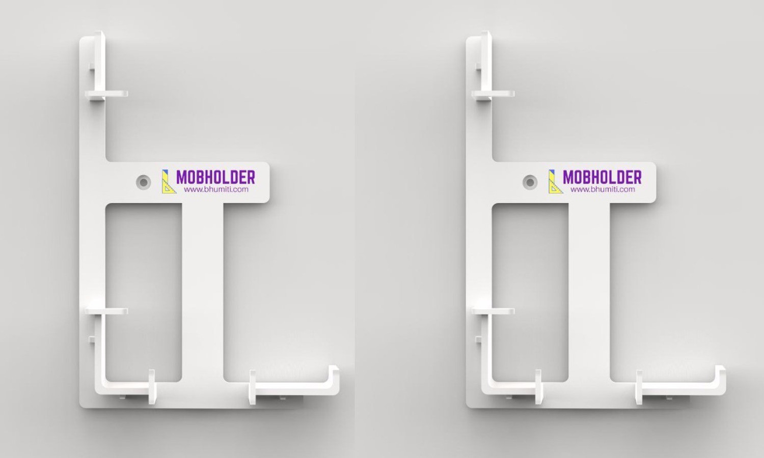 Bhumiti Mobile Stand / Holder for Wall / Bed / Tiles / Refrigerator — Each box contains 2 Pcs Mobile Holder