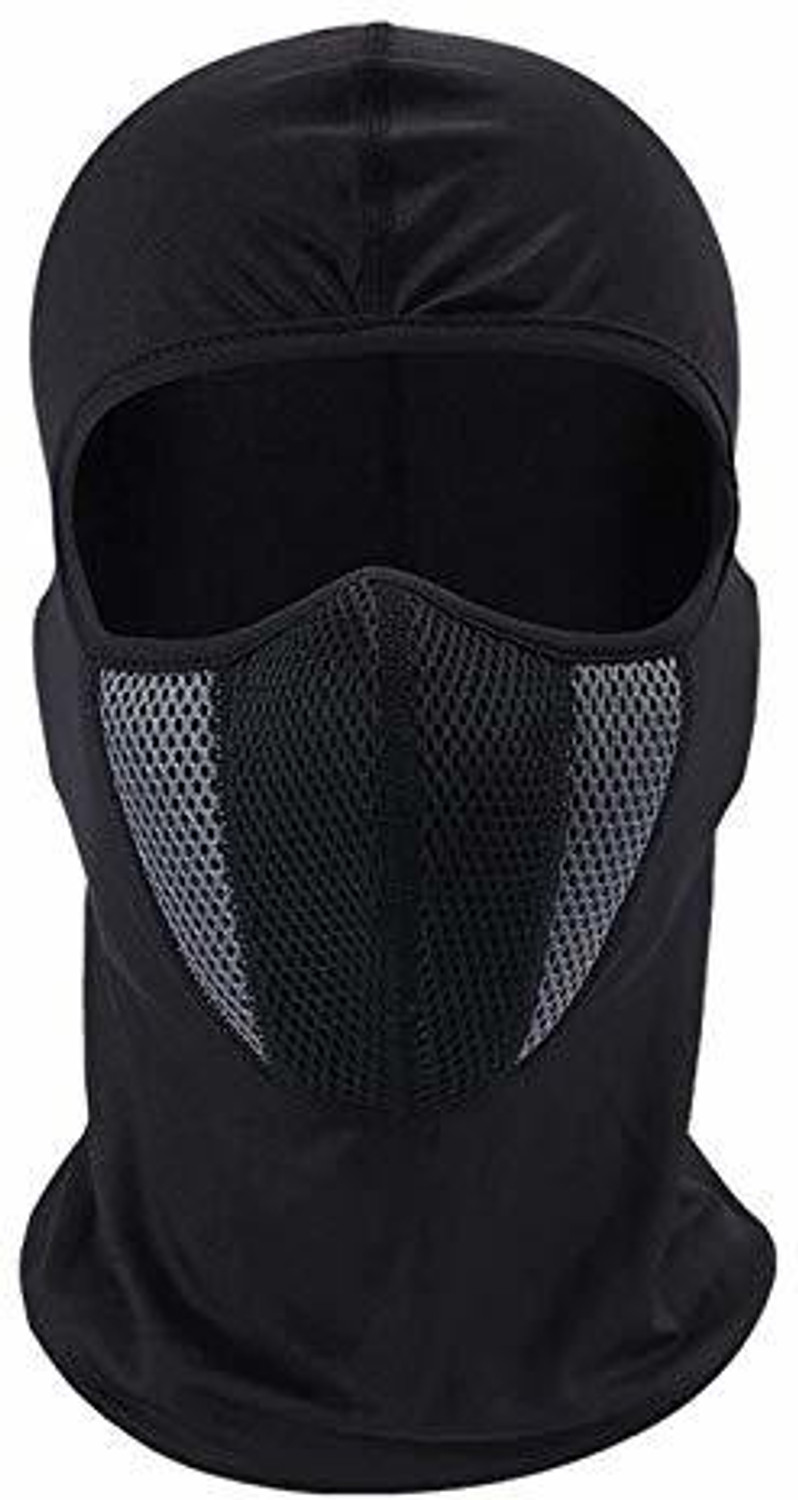Image of SIZI Black Helmet Skull Cap for Men & Women (Size: Free, Balaclava)