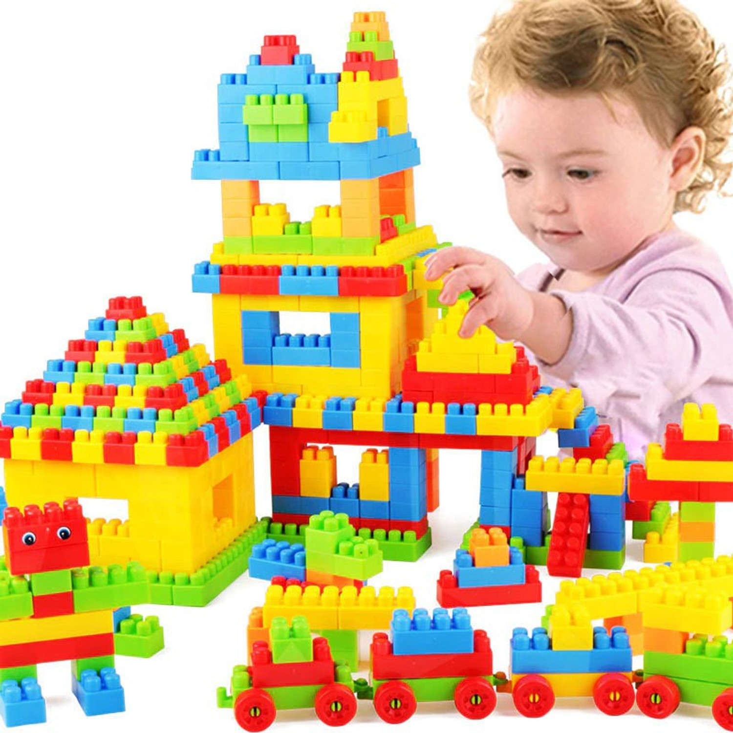FTAFAT High Quality building blocks DIY construction toy 100 Pcs(92 Pieces +8 Tyres)Creative Learning Educational and Skill Development Toy for…