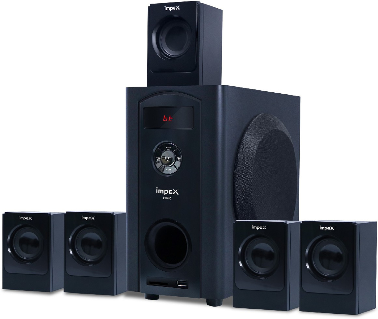 Image of IMPEX Lyric 5.1 45 W Bluetooth 45 W Bluetooth Home Theatre (Black, 5.1 Channel)