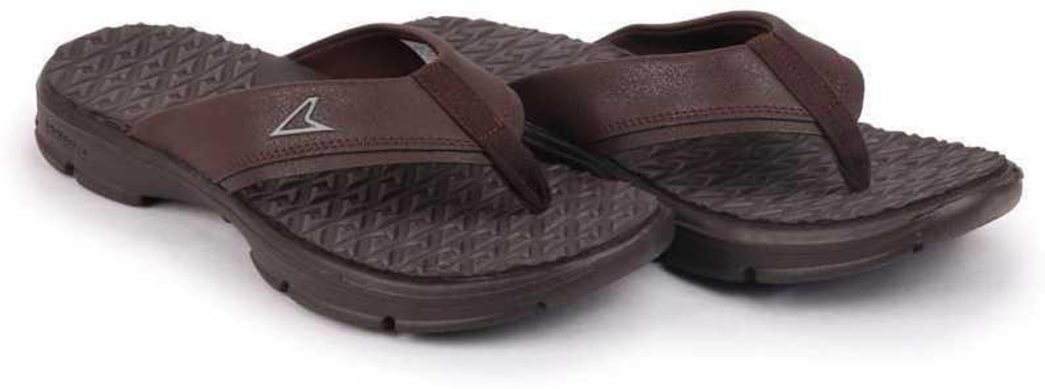 Image of Bata Men Flip Flops (Brown , 6)