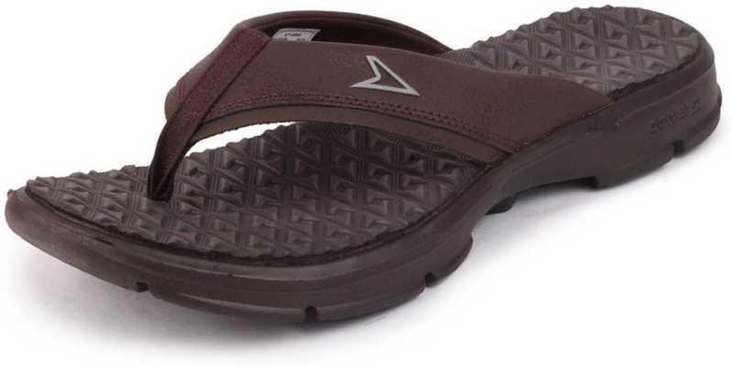 Image of Bata Men Flip Flops (Brown , 6)