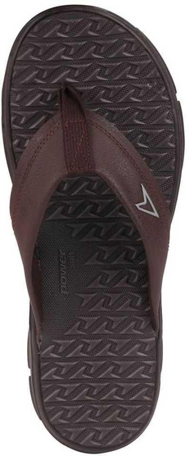 Image of Bata Men Flip Flops (Brown , 6)