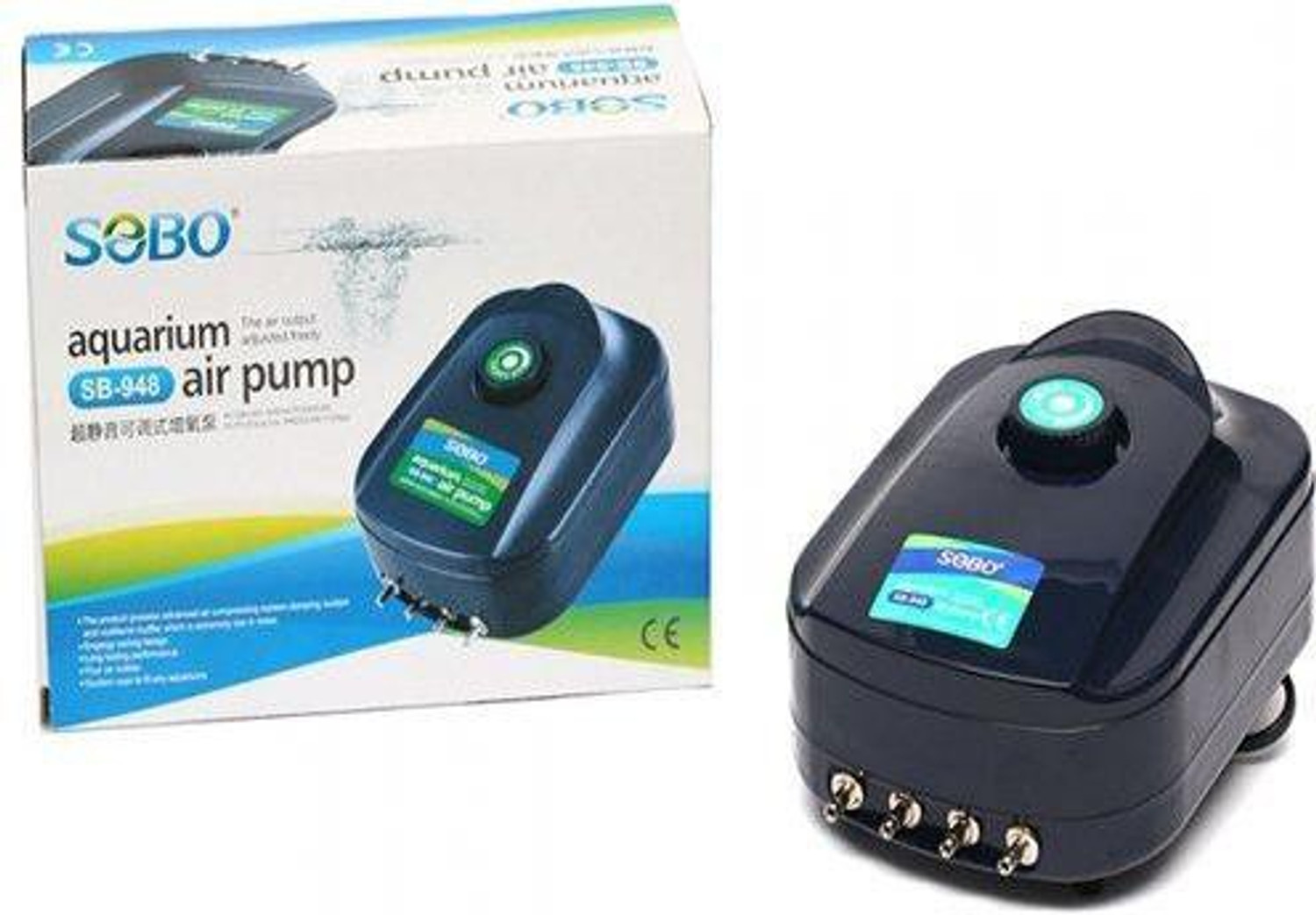 SOBO SB-948 4-Way Air Aquarium Pump - Image 1