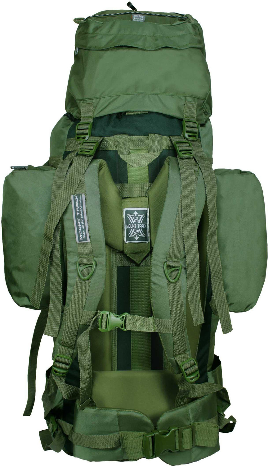 Image of MOUNT TRACK Trail-Head Hiking, Trekking Backpack with rain cover Rucksack - 80 L (Green)