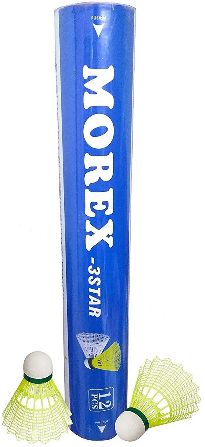 Image of Morex M-3STAR Nylon Shuttle - Yellow (Medium Slow, 76, Pack of 12)
