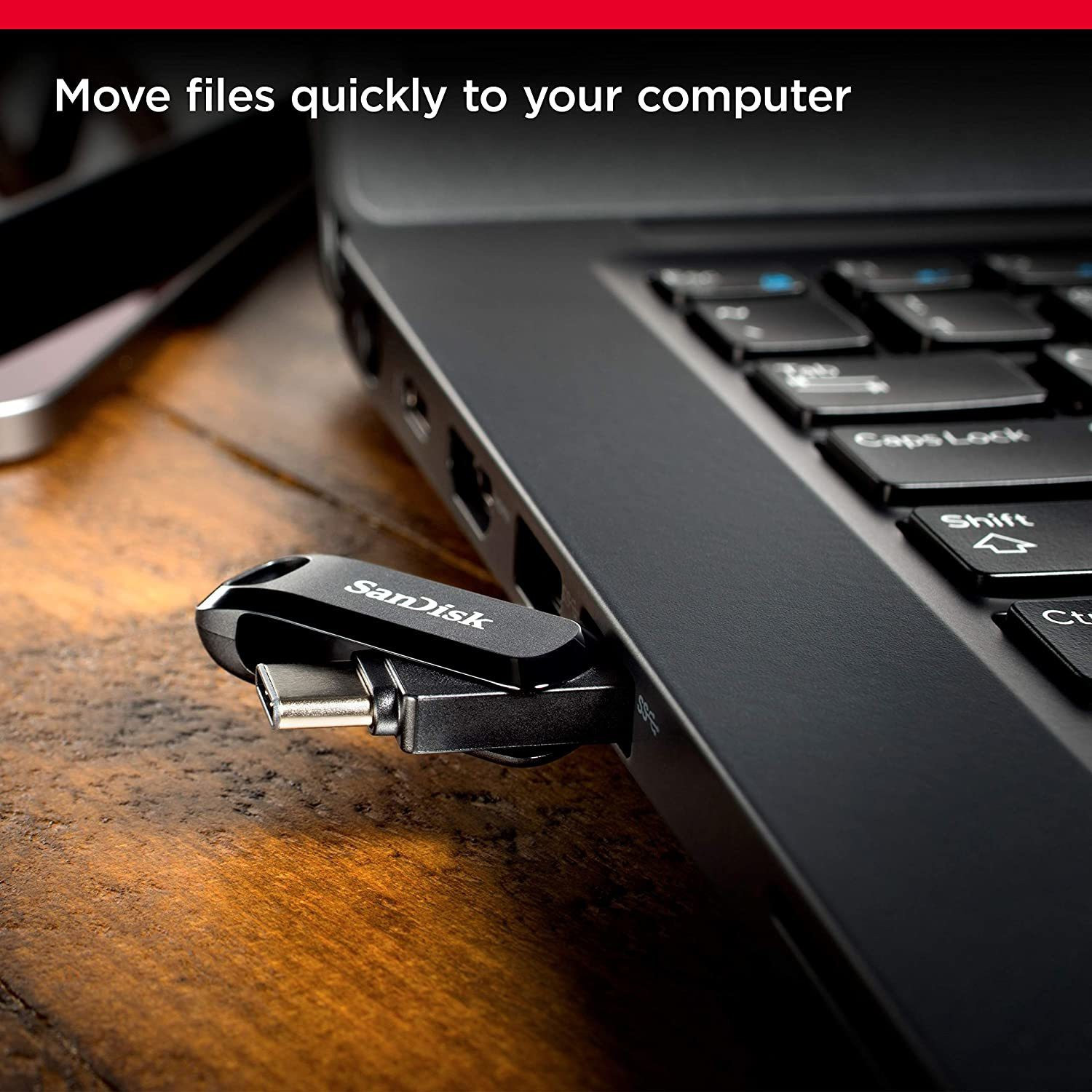 Image of SanDisk Ultra Dual Drive Go 256GB USB Type C Pendrive for Mobile 256 GB OTG Drive Compatible with Audio Player, Desktop Computer, Gaming Console, Laptop, Mobile, Netbook, Tablet, Television USB 3.1 Plastic Case (Black, Type A to Type C)