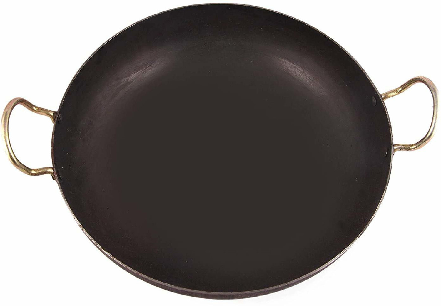 Image of TheBartanBazzar Kadhai 30 cm diameter with Lid 4.5 L capacity (Iron, Non-stick, Induction Bottom)