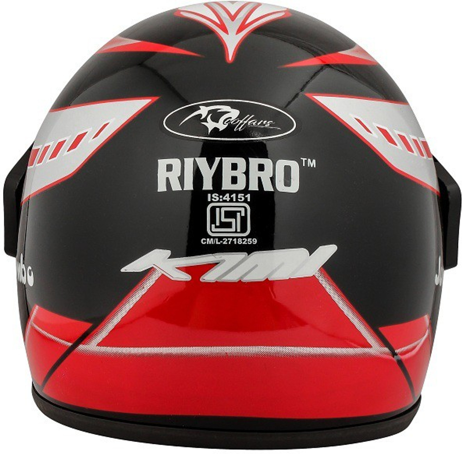 Image of Riybro Full Face ISI Marked High Material with Adjustable strap for Men & Boy Riding Motorbike Helmet (Red)