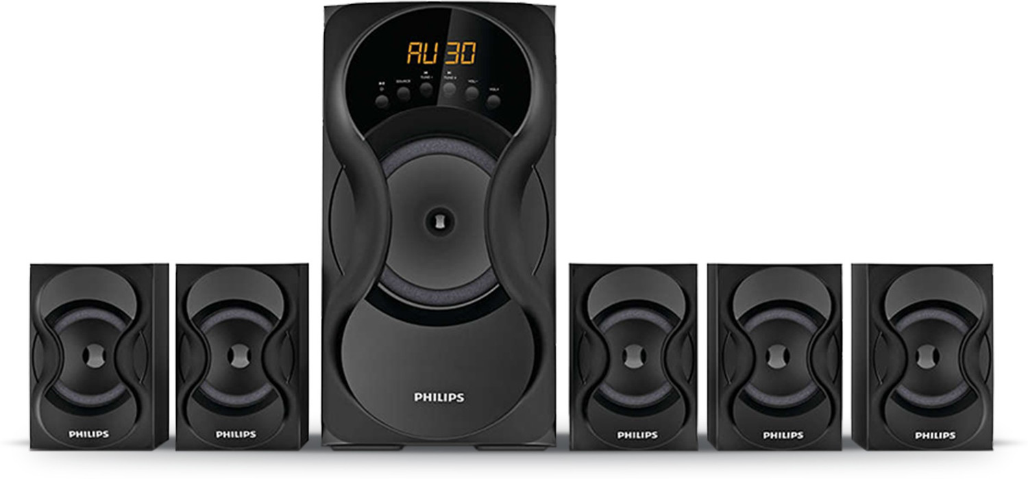 Image of PHILIPS HTD5580 1000 W Bluetooth Home Theatre (Black, 5.1 Channel)