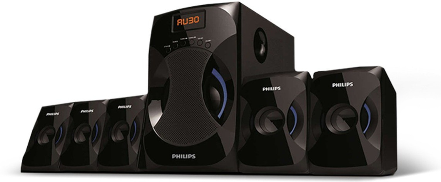 Image of PHILIPS HTD5580 1000 W Bluetooth Home Theatre (Black, 5.1 Channel)