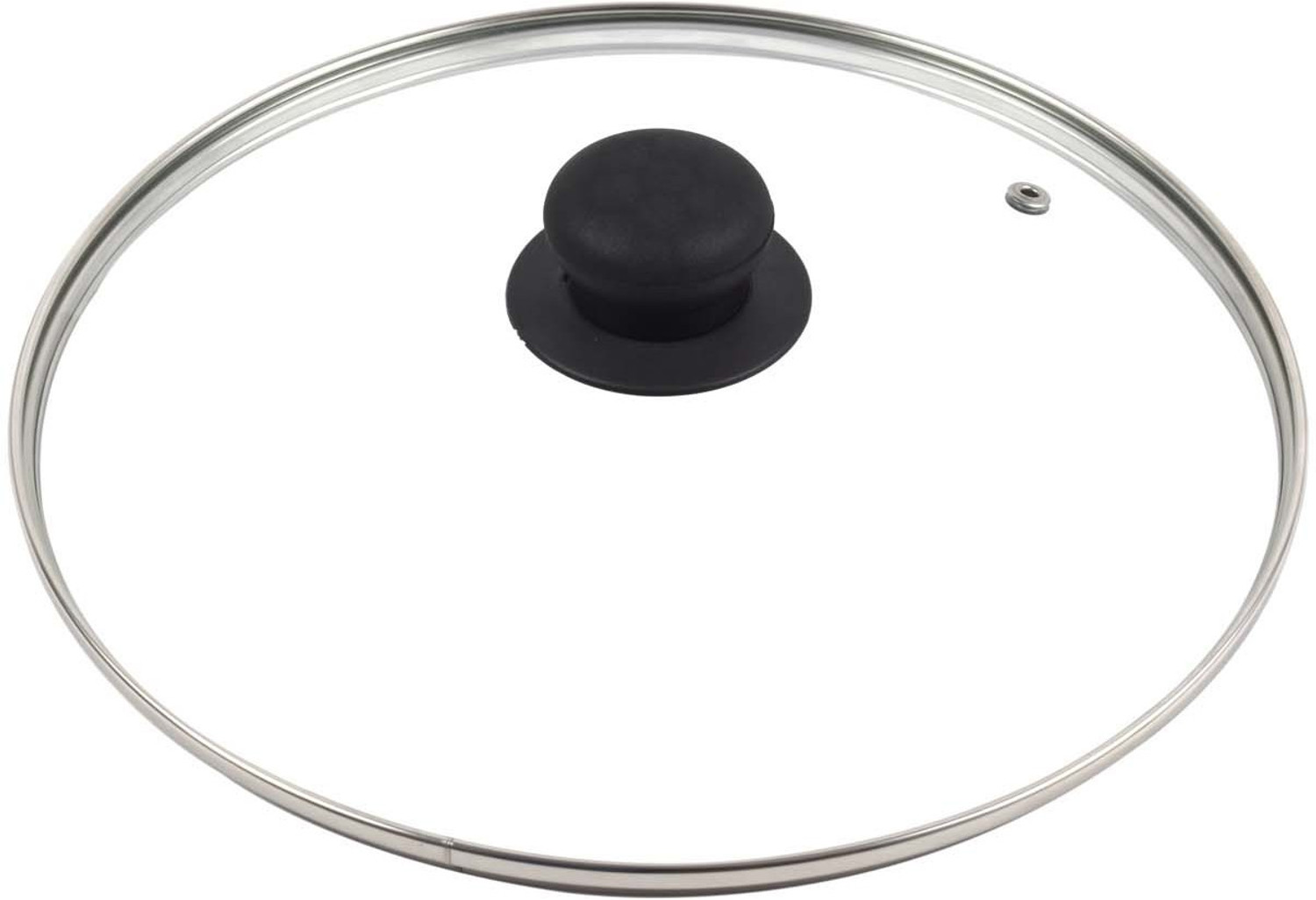 Image of KANDARPURIA 28 cm Long Lasting Glass Lid, Glass Lid for Kadai, cookware lid 11 inch Lid, Pack of 1 (Glass)