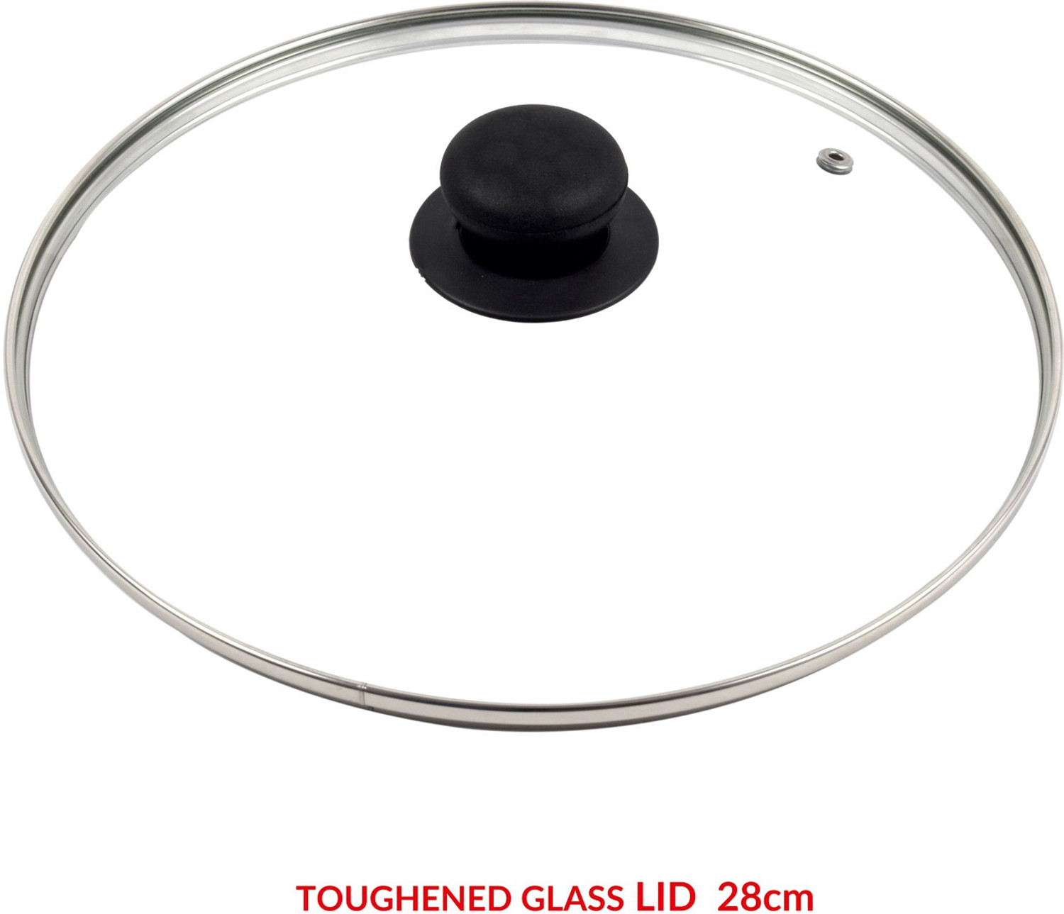 Image of KANDARPURIA 28 cm Long Lasting Glass Lid, Glass Lid for Kadai, cookware lid 11 inch Lid, Pack of 1 (Glass)