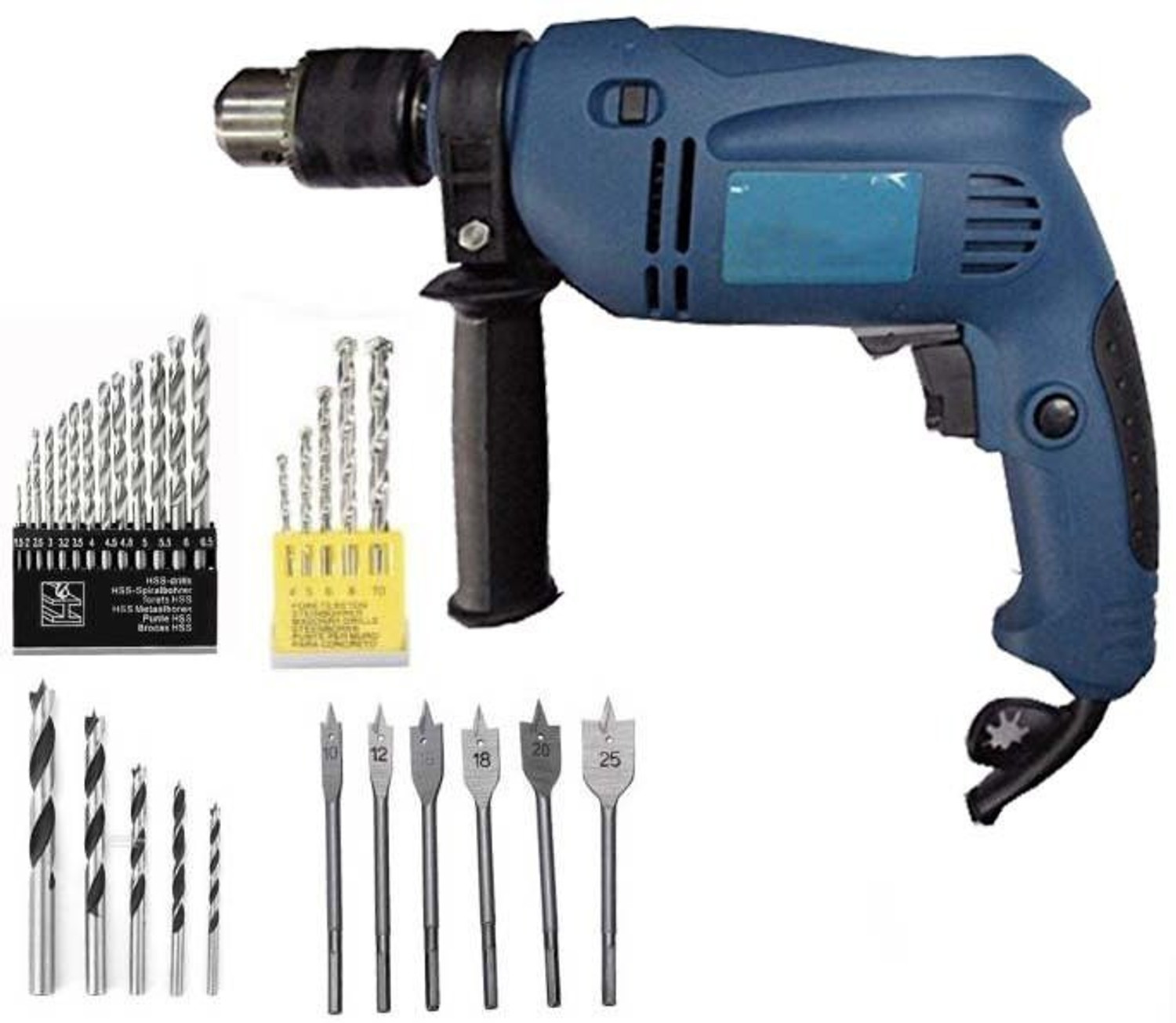 ISC YK Impact Revers Forward Speed Control Function With Drill Bit Combo 13mm Pistol Grip Drill