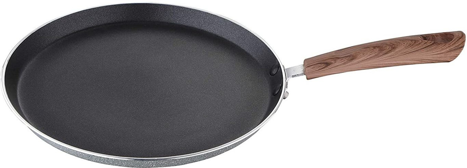 Image of Papaya Triply Honeycomb Chapati Tawa | 2-Year Warranty | Metal Spoon Friendly Tawa 25 cm diameter (Triply, Non-stick, Induction Bottom)