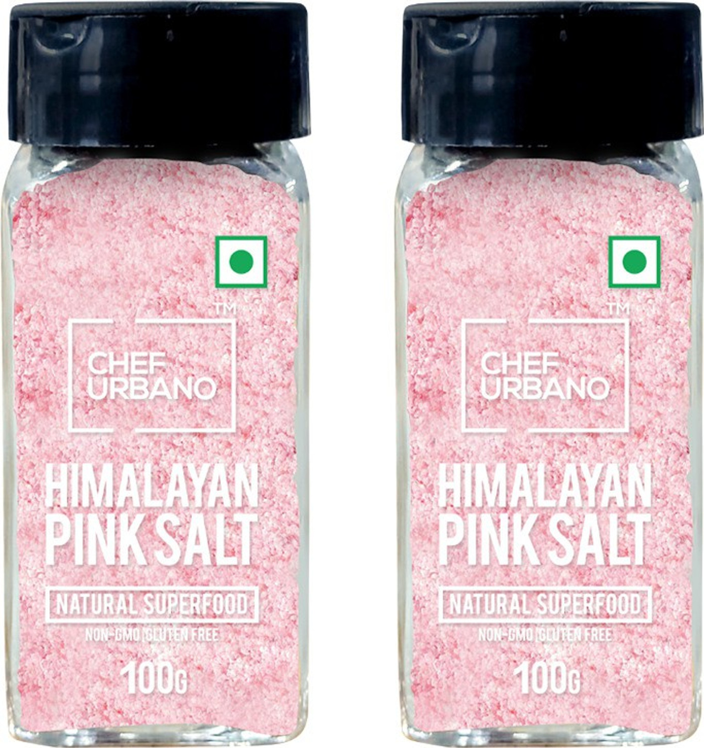 Image of Chef Urbano Himalayan Pink Salt Sprinkler 100g x 2 Rock Salt Sprinkler (200 g, Pack of 2)