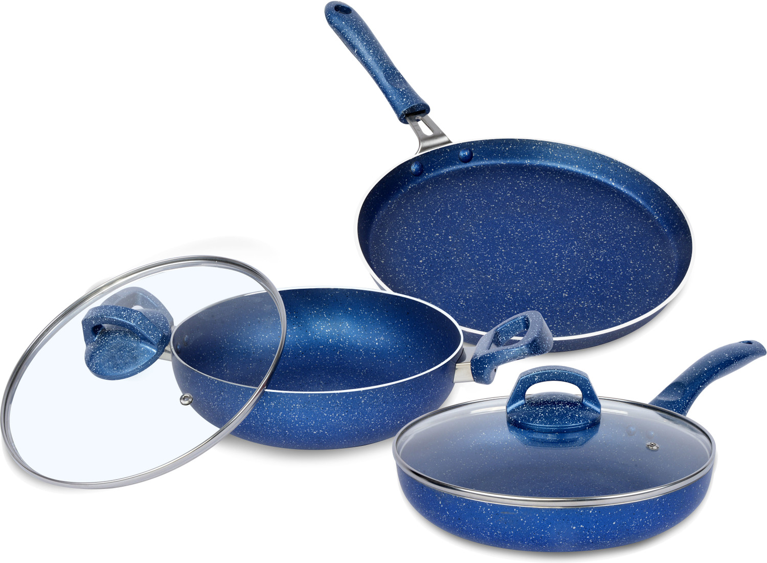 Ethical GRANITO Series Induction Bottom 4 pcs Cookware Set/Festive Pack Induction Bottom Cookware Set
