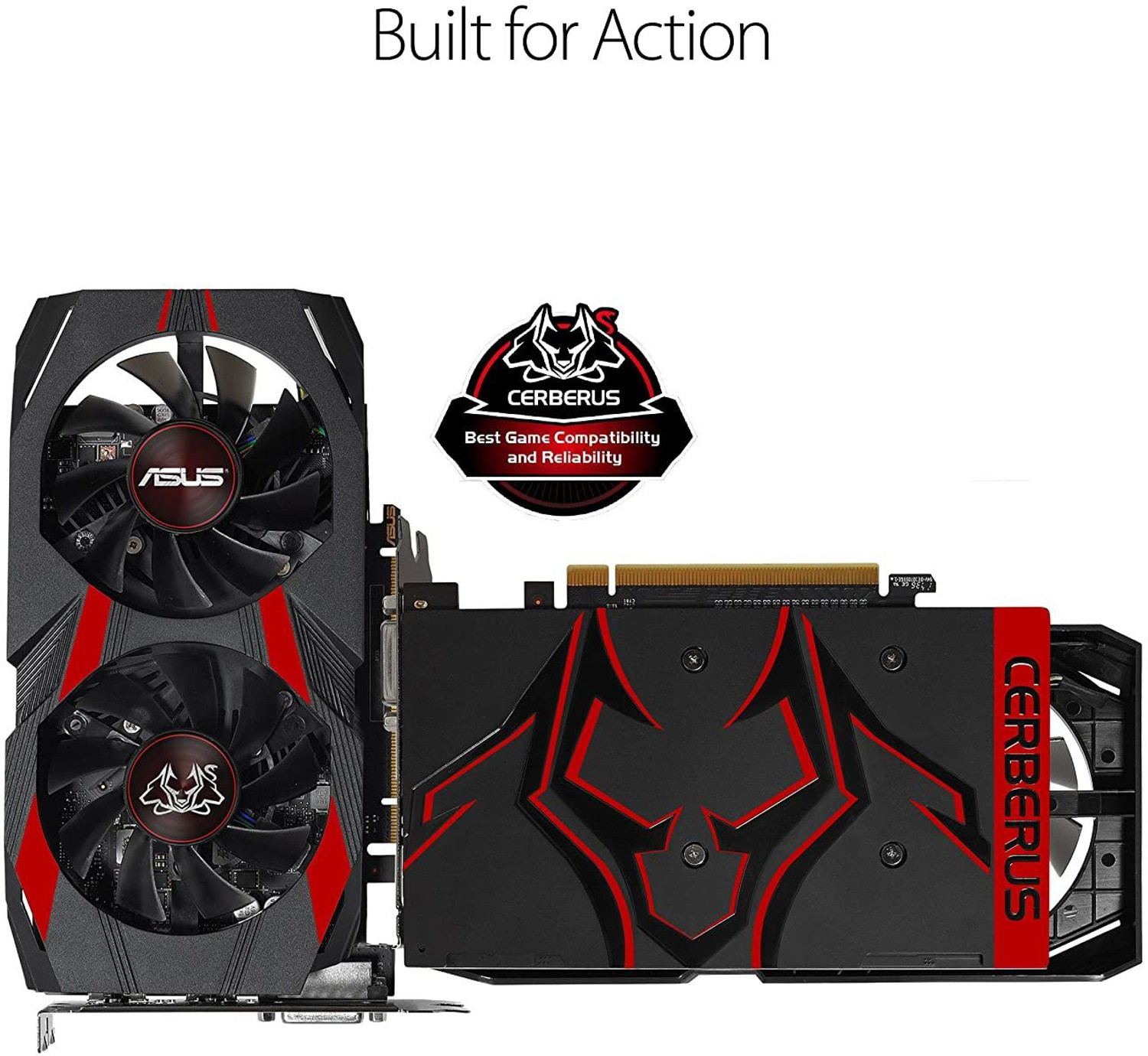 Image of ASUS GeForce GTX 1050Ti 4GB OC Edition GDDR5 Gaming Graphics Card GDDR5 4 GB NVIDIA Chipset 128 bit 1341 MHz Graphics Card