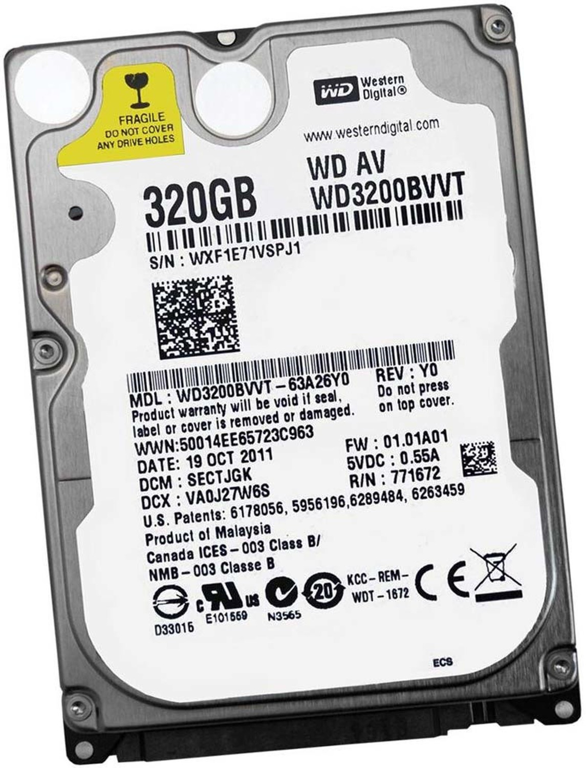 WD OEM 320 GB Laptop White SATA Internal Hard Disk Drive (HDD) (AV - 25PL) - WD : Flipkart.com