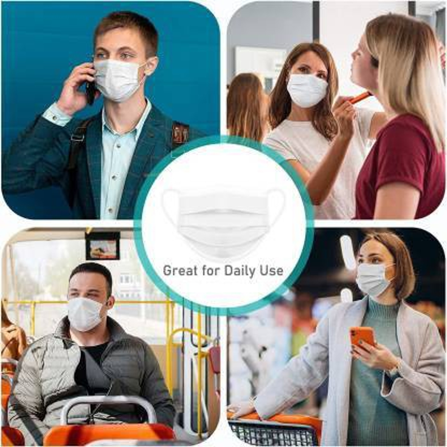 Image of Vaghani 1000Pcs With Pin Black and Blur 3 Ply Pharmaceutical Surgical Mask with 3 Layer 3 Ply Surgical Mask (1000 Pcs ( Black +Blue)) Surgical Mask With Melt Blown Fabric Layer (Blue, Black, Free Size, Pack of 1000, 3 Ply)