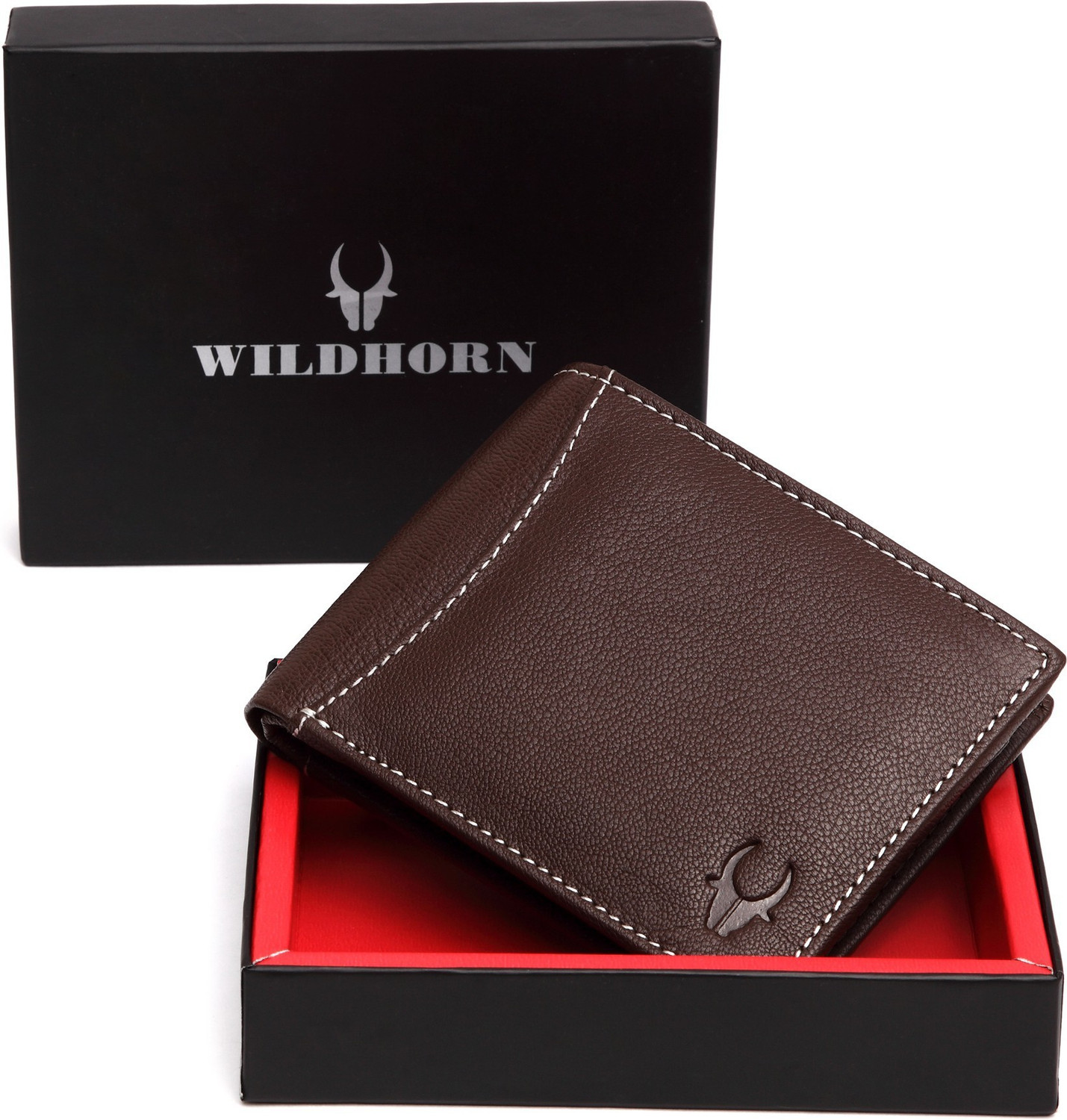 Image of WILD EDGE Boys Black Genuine Leather Wallet - Mini (6 Card Slots)