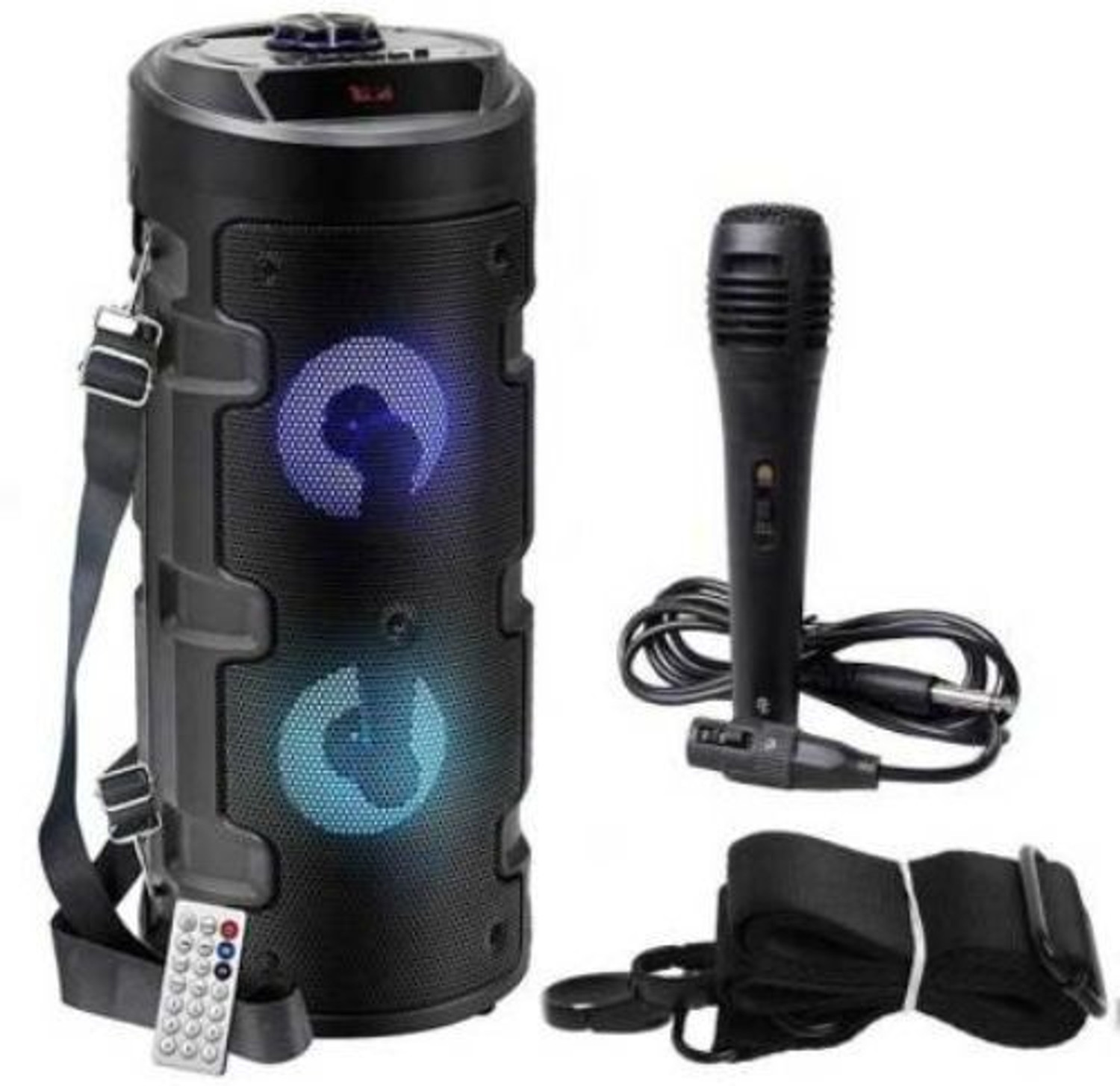 Image of RD B-370 (8 inch Woofer) Portable Multimedia Speaker with Wireless Mic for Karaoke 30 W Bluetooth Tower Speaker (Black, Mono Channel)
