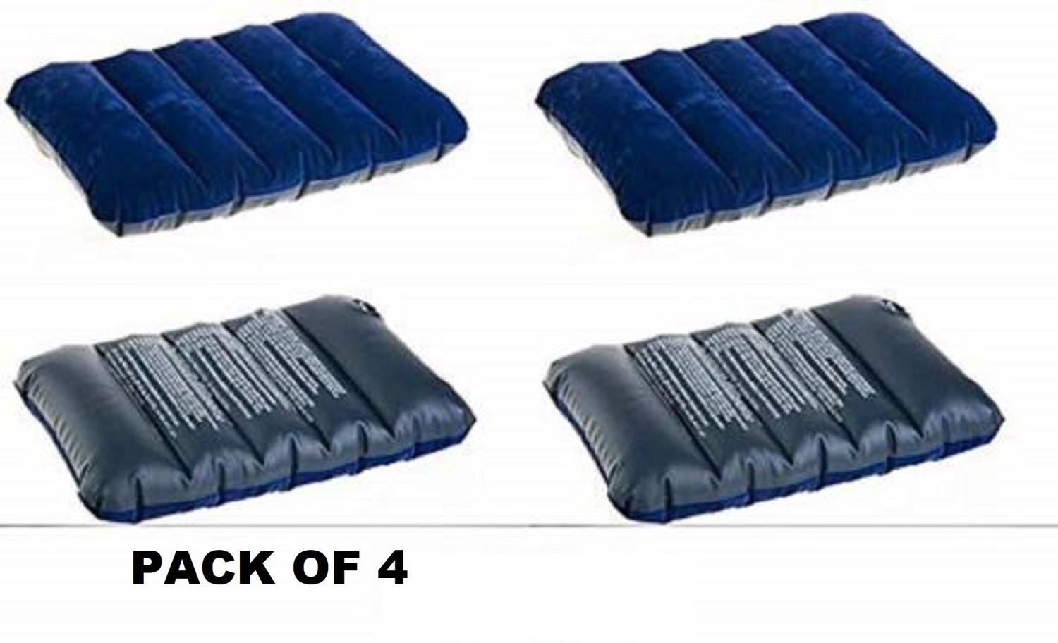 Image of ZWAAN Air Travel Pillow Pack of 4 Solid (Blue)