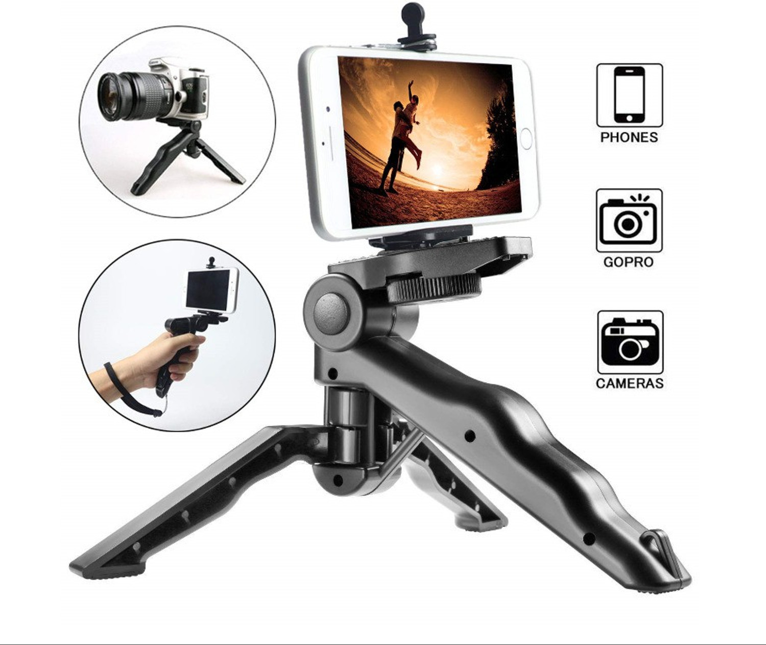 RD TECH RD_TECH Pistol Grip Tripod with Universal Mobile Attachment for All Smartphones,Action & DSLR Camera's to Shooting Videos,YouTube Vlog etc. Monopod Kit, Tripod Clamp, Tripod Ball Head, Tripod Bracket Tripod - RD TECH : Flipkart.com