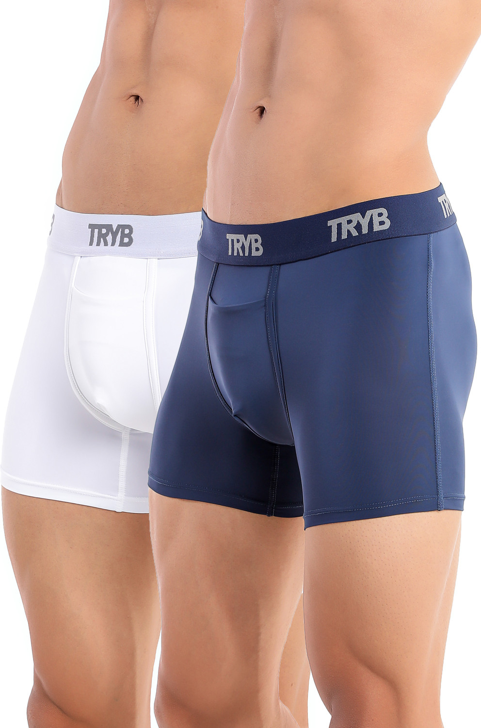 Tryb Men's 2-Pack Sport Compression Boxer Trunks - Image 1