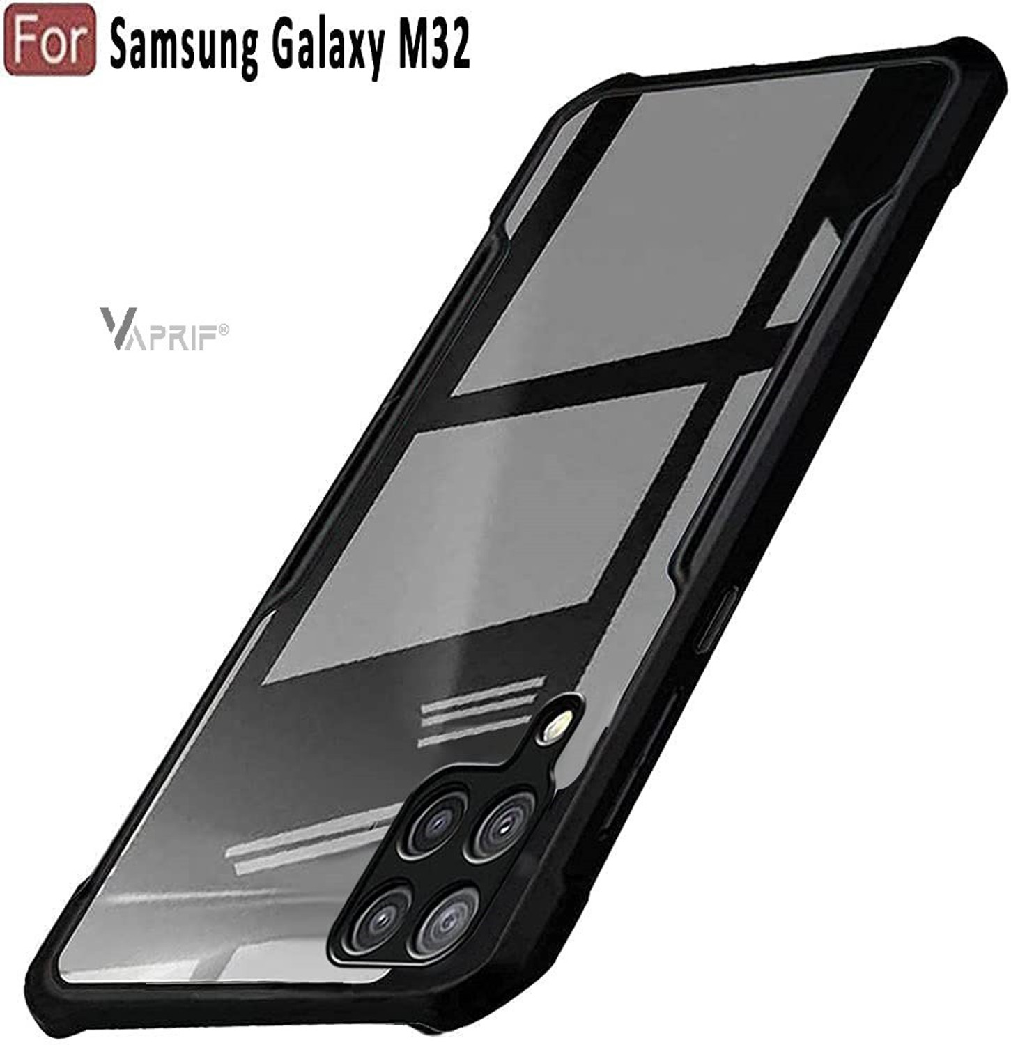 Image of AMEYAA Back Cover for Samsung Galaxy A22 4G, Samsung Galaxy M32 4G Premium TPU Silicone 360 Degree (Black, Shock Proof, Silicon, Pack of: 1)