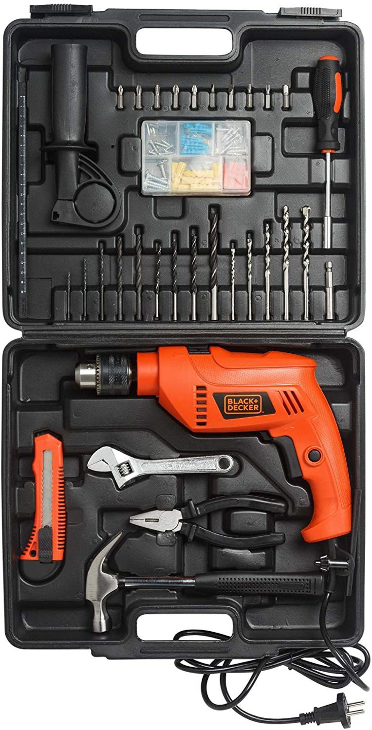 Image of BLACK+DECKER HD555KMPR-B1 HD555KMPR-B1 Pistol Grip Drill (13 mm Chuck Size)