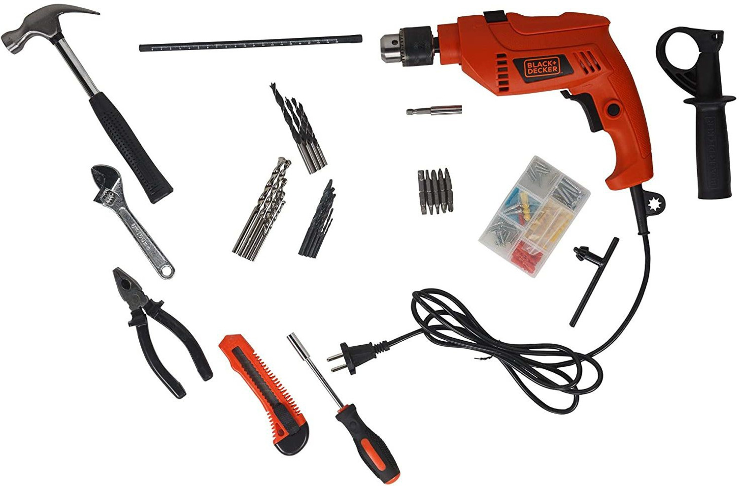 Image of BLACK+DECKER HD555KMPR-B1 HD555KMPR-B1 Pistol Grip Drill (13 mm Chuck Size)