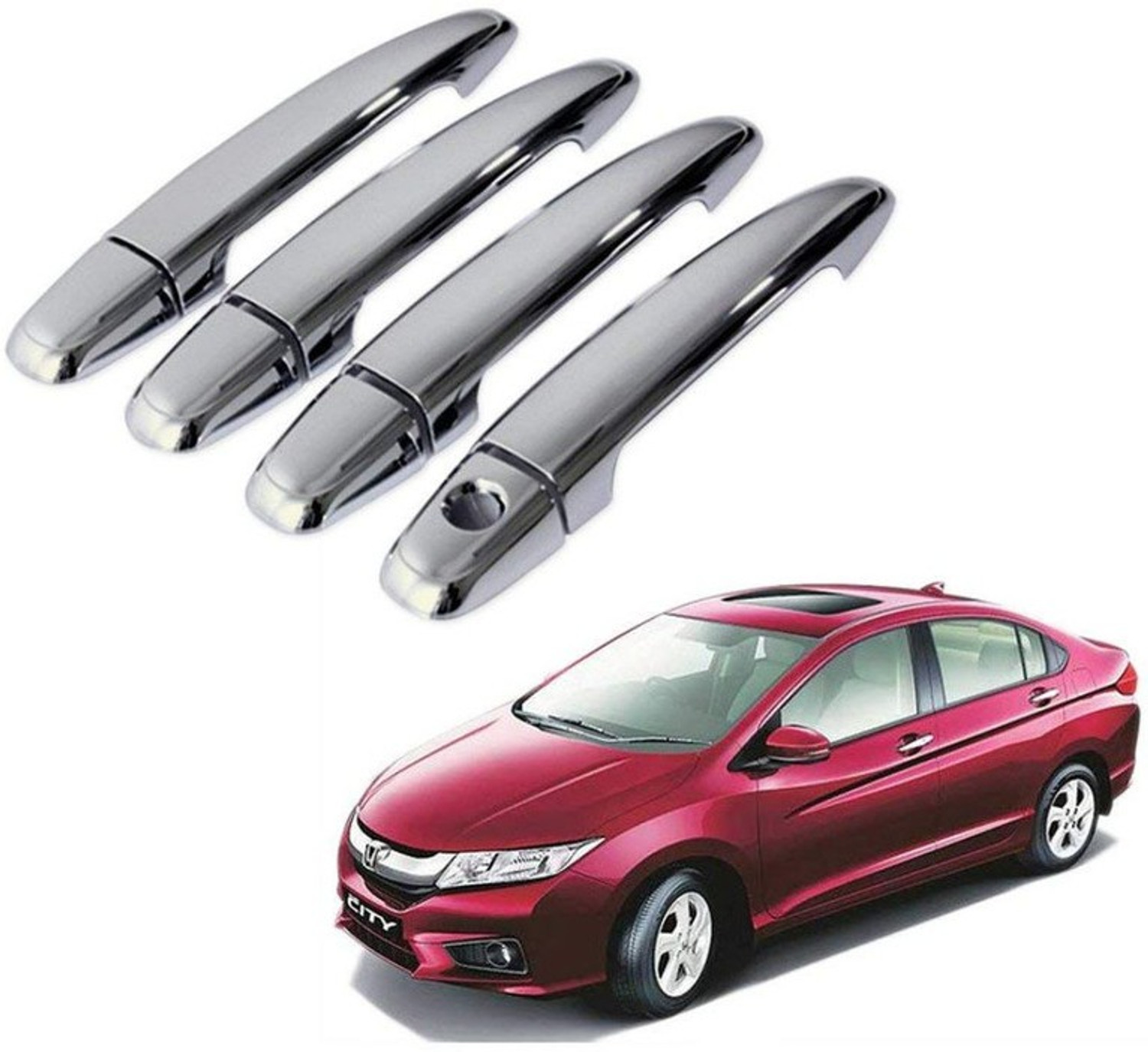 Image of CARMART CMCHHONDACITY2017 1 Honda Car Door Handle (Pack of 4)
